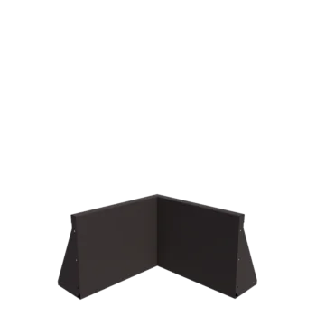 Teräksinen tukimuuri - Sisäkulma - 50 x 50 x 40 cm - RAL7016 matta (antrasiitinharmaa)