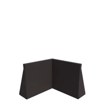 Teräksinen tukimuuri - Sisäkulma - 50 x 50 x 50 cm - RAL7016 matta (antrasiitinharmaa)