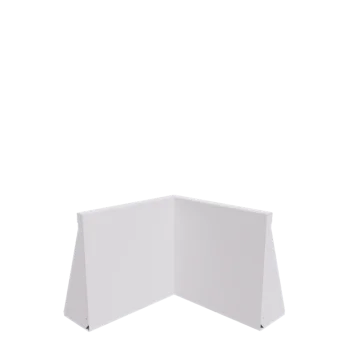 Teräksinen tukimuuri - Sisäkulma - 50 x 50 x 50 cm - RAL9010 matta (valkoinen)