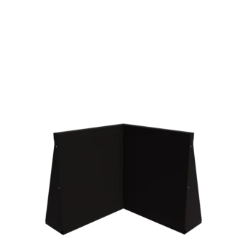 Teräksinen tukimuuri - Sisäkulma - 50 x 50 x 60 cm - RAL9005 matta (musta)
