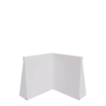 Teräksinen tukimuuri - Sisäkulma - 50 x 50 x 60 cm - RAL9010 matta (valkoinen)