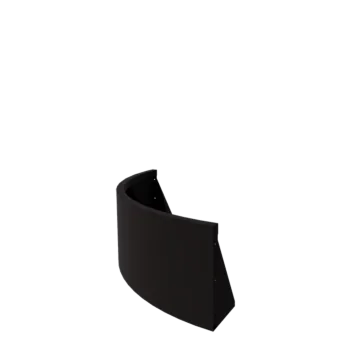 Teräksinen tukimuuri - Ulkokaarre - 100 x 100 x 40 cm - RAL9005 matta (musta)