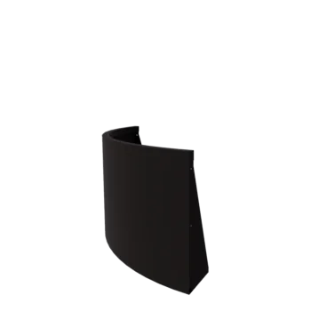 Teräksinen tukimuuri - Ulkokaarre - 100 x 100 x 60 cm - RAL9005 matta (musta)