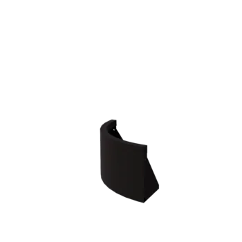 Teräksinen tukimuuri - Ulkokaarre - 50 x 50 x 30 cm - RAL9005 matta (musta)