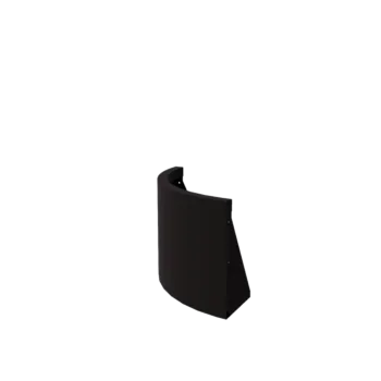 Teräksinen tukimuuri - Ulkokaarre - 50 x 50 x 40 cm - RAL9005 matta (musta)