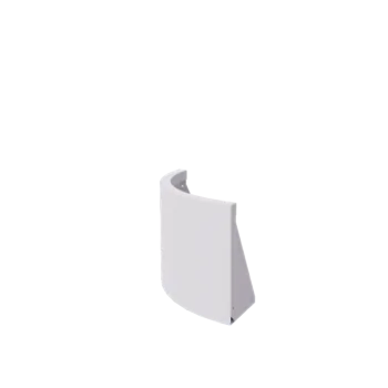 Teräksinen tukimuuri - Ulkokaarre - 50 x 50 x 40 cm - RAL9010 matta (valkoinen)