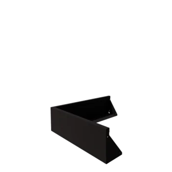 Teräksinen tukimuuri - Ulkokulma - 100 x 100 x 30 cm - RAL9005 matta (musta)