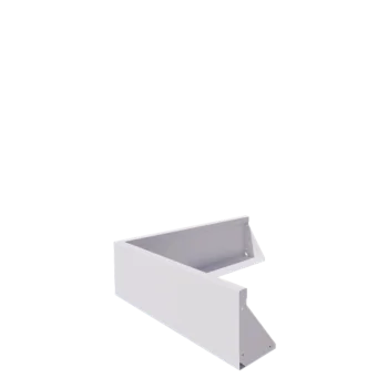 Teräksinen tukimuuri - Ulkokulma - 100 x 100 x 30 cm - RAL9010 matta (valkoinen)