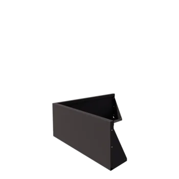 Teräksinen tukimuuri - Ulkokulma - 100 x 100 x 40 cm - RAL7016 matta (antrasiitinharmaa)