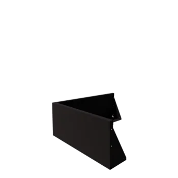 Teräksinen tukimuuri - Ulkokulma - 100 x 100 x 40 cm - RAL9005 matta (musta)