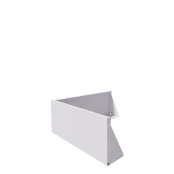 Teräksinen tukimuuri - Ulkokulma - 100 x 100 x 40 cm - RAL9010 matta (valkoinen)