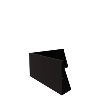 Teräksinen tukimuuri - Ulkokulma - 100 x 100 x 50 cm - RAL9005 matta (musta)