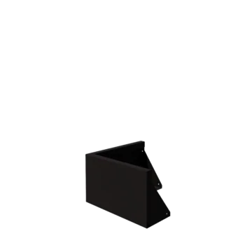 Teräksinen tukimuuri - Ulkokulma - 50 x 50 x 30 cm - RAL9005 matta (musta)