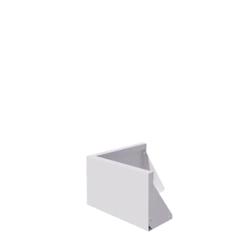 Teräksinen tukimuuri - Ulkokulma - 50 x 50 x 30 cm - RAL9010 matta (valkoinen)