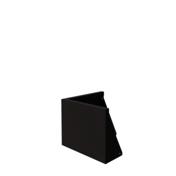 Teräksinen tukimuuri - Ulkokulma - 50 x 50 x 40 cm - RAL9005 matta (musta)