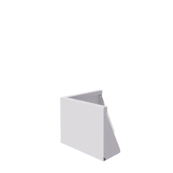 Teräksinen tukimuuri - Ulkokulma - 50 x 50 x 40 cm - RAL9010 matta (valkoinen)
