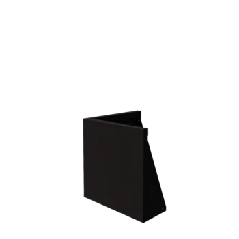 Teräksinen tukimuuri - Ulkokulma - 50 x 50 x 50 cm - RAL9005 matta (musta)