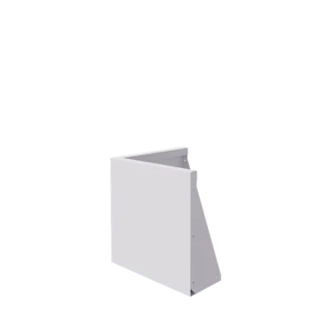 Teräksinen tukimuuri - Ulkokulma - 50 x 50 x 50 cm - RAL9010 matta (valkoinen)