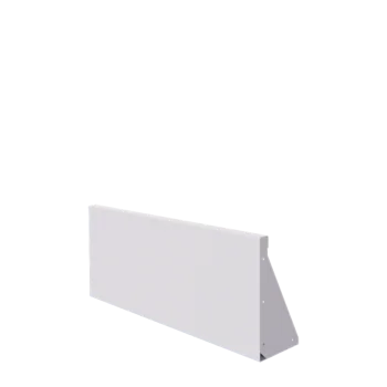 Teräksinen tukimuuri - Suora - 100 x 40 cm - RAL9010 matta (valkoinen)