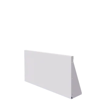 Teräksinen tukimuuri - Suora - 100 x 50 cm - RAL9010 matta (valkoinen)