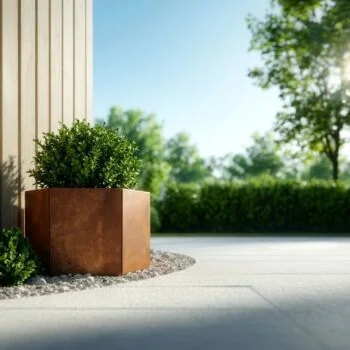 Corten-teräksinen istutuslaatikko - Kuusikulmaiset - 199,3 x 173,2 x 100 cm - Ilman pohjalevyä