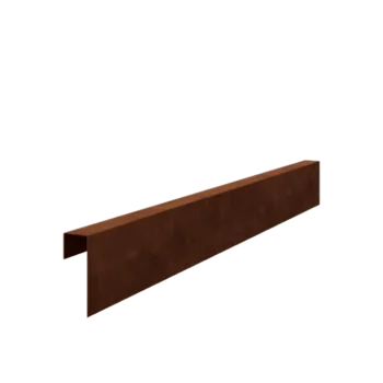 Corten-teräksinen u-profiili - 15 x 5 x 5 cm - 150 cm