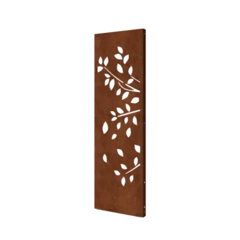 Corten-teräksinen koristepaneeli - Puu - Osa 1 - 60 x 6 x 190 cm