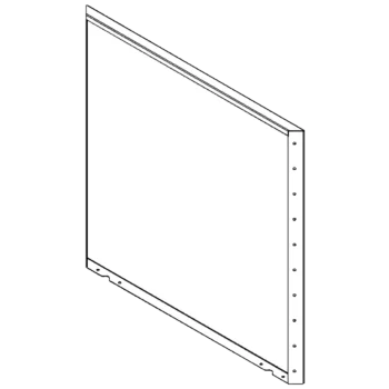 Teräksinen istutuslaatikko - Paneeli - 100 x 100 cm - RAL9005 matta (musta)