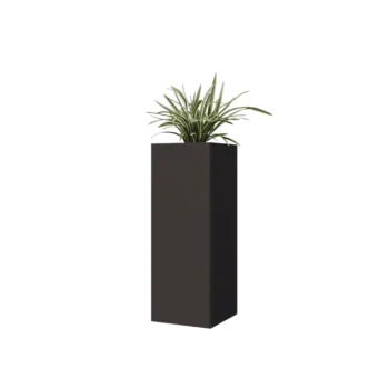 Teräksinen istutuslaatikko - Neliönmuotoiset - 30 x 30 x 80 cm - Muu RAL-väri - Ilman pohjalevyä