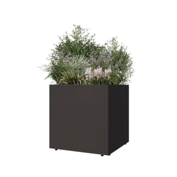 Teräksinen istutuslaatikko - Neliönmuotoiset - 70 x 70 x 70 cm - Muu RAL-väri - Pohjalevyllä - Jaloilla