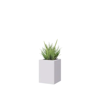 Teräksinen istutuslaatikko - Neliönmuotoiset - 30 x 30 x 40 cm - RAL9010 matta (valkoinen) - Ilman pohjalevyä
