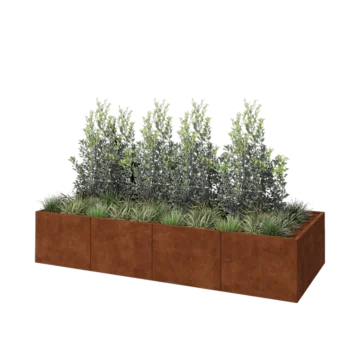 Corten-teräksinen istutuslaatikko XXL - Suorakaiteen muotoiset - 320 x 120 x 60 cm - Ilman pohjalevyä
