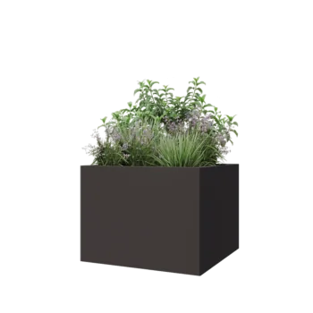 Teräksinen istutuslaatikko - Neliönmuotoiset - 80 x 80 x 60 cm - Muu RAL-väri - Ilman pohjalevyä