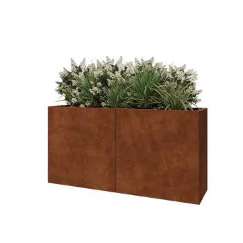 Corten-teräksinen istutuslaatikko XXL - Suorakaiteen muotoiset - 160 x 40 x 80 cm - Pohjalevyllä