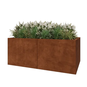 Corten-teräksinen istutuslaatikko XXL - Suorakaiteen muotoiset - 200 x 80 x 80 cm - Ilman pohjalevyä