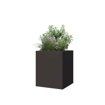 Teräksinen istutuslaatikko - Neliönmuotoiset - 50 x 50 x 60 cm - Muu RAL-väri - Ilman pohjalevyä