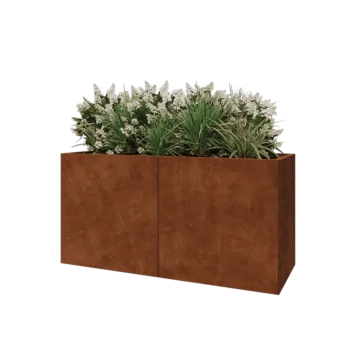 Corten-teräksinen istutuslaatikko XXL - Suorakaiteen muotoiset - 160 x 60 x 80 cm - Pohjalevyllä