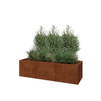 Corten-teräksinen istutuslaatikko XXL - Suorakaiteen muotoiset - 150 x 50 x 40 cm - Ilman pohjalevyä
