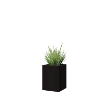 Teräksinen istutuslaatikko - Neliönmuotoiset - 30 x 30 x 40 cm - RAL9005 matta (musta) - Pohjalevyllä