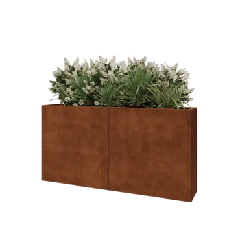 Corten-teräksinen istutuslaatikko XXL - Suorakaiteen muotoiset - 160 x 30 x 80 cm - Ilman pohjalevyä