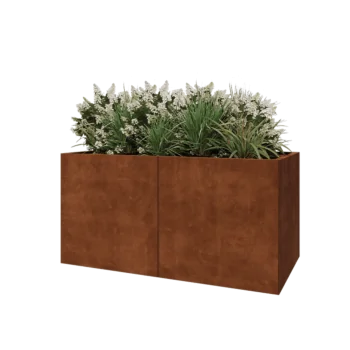 Corten-teräksinen istutuslaatikko XXL - Suorakaiteen muotoiset - 160 x 80 x 80 cm - Pohjalevyllä