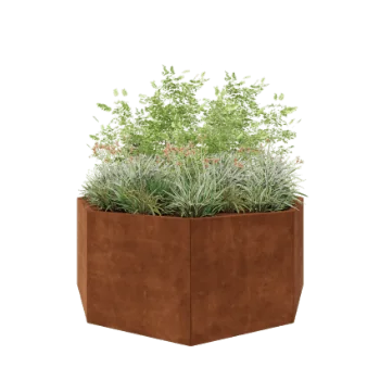 Corten-teräksinen istutuslaatikko - Kahdeksankulmaiset - 193,1 x 193,1 x 80 cm - Ilman pohjalevyä