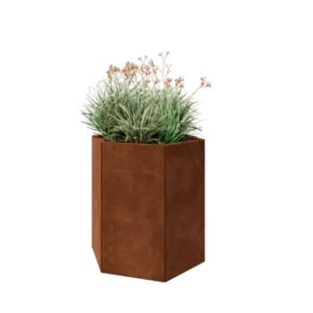 Corten-teräksinen istutuslaatikko - Kuusikulmaiset - 79,3 x 69,3 x 80 cm - Ilman pohjalevyä