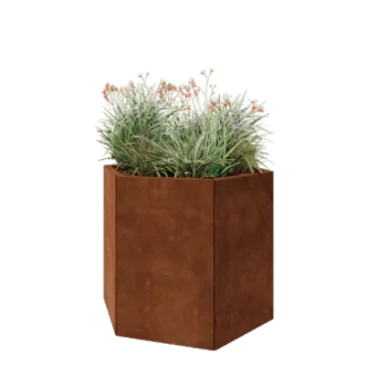 Corten-teräksinen istutuslaatikko - Kuusikulmaiset - 99,3 x 86,6 x 80 cm - Ilman pohjalevyä