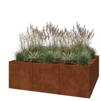 Corten-teräksinen istutuslaatikko XXL - Neliönmuotoiset - 180 x 180 x 60 cm - Ilman pohjalevyä