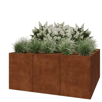 Corten-teräksinen istutuslaatikko XXL - Neliönmuotoiset - 180 x 180 x 80 cm - Ilman pohjalevyä