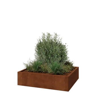 Corten-teräksinen istutuslaatikko - Suorakaiteen muotoiset - 120 x 100 x 30 cm - Ilman pohjalevyä