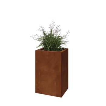 Corten-teräksinen istutuslaatikko - Suorakaiteen muotoiset - 40 x 30 x 60 cm - Pohjalevyllä