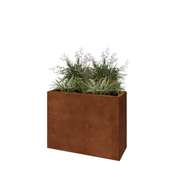 Corten-teräksinen istutuslaatikko - Suorakaiteen muotoiset - 80 x 30 x 60 cm - Ilman pohjalevyä