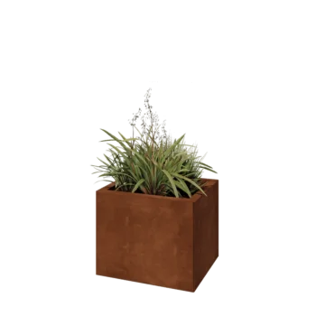 Corten-teräksinen istutuslaatikko - Suorakaiteen muotoiset - 50 x 40 x 40 cm - Ilman pohjalevyä